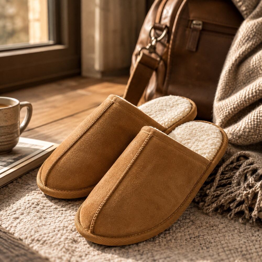 Goodfellow & Co Faux Suede Sherpa House‎ Slippers Men’s L 11-12